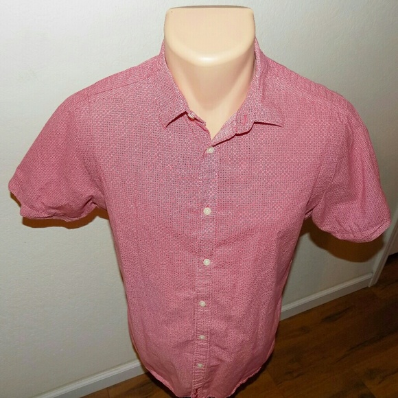 Ben Sherman Other - Ben Sherman | Red Pattern Short Sleeve Button Down